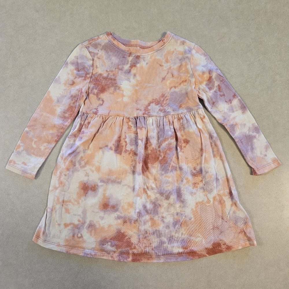 Old Navy Long Sleeve Tie Dye Cotton Dress, 2T